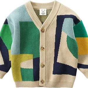 Little Boys Cardigan Sweater Coat Toddler Boys Long Sleeve Sweater